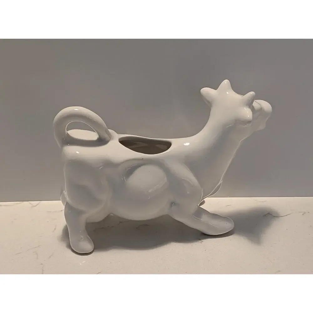 Cow Ceramic Creamer White Home Essentials Cottagecore Countryside Lightweight